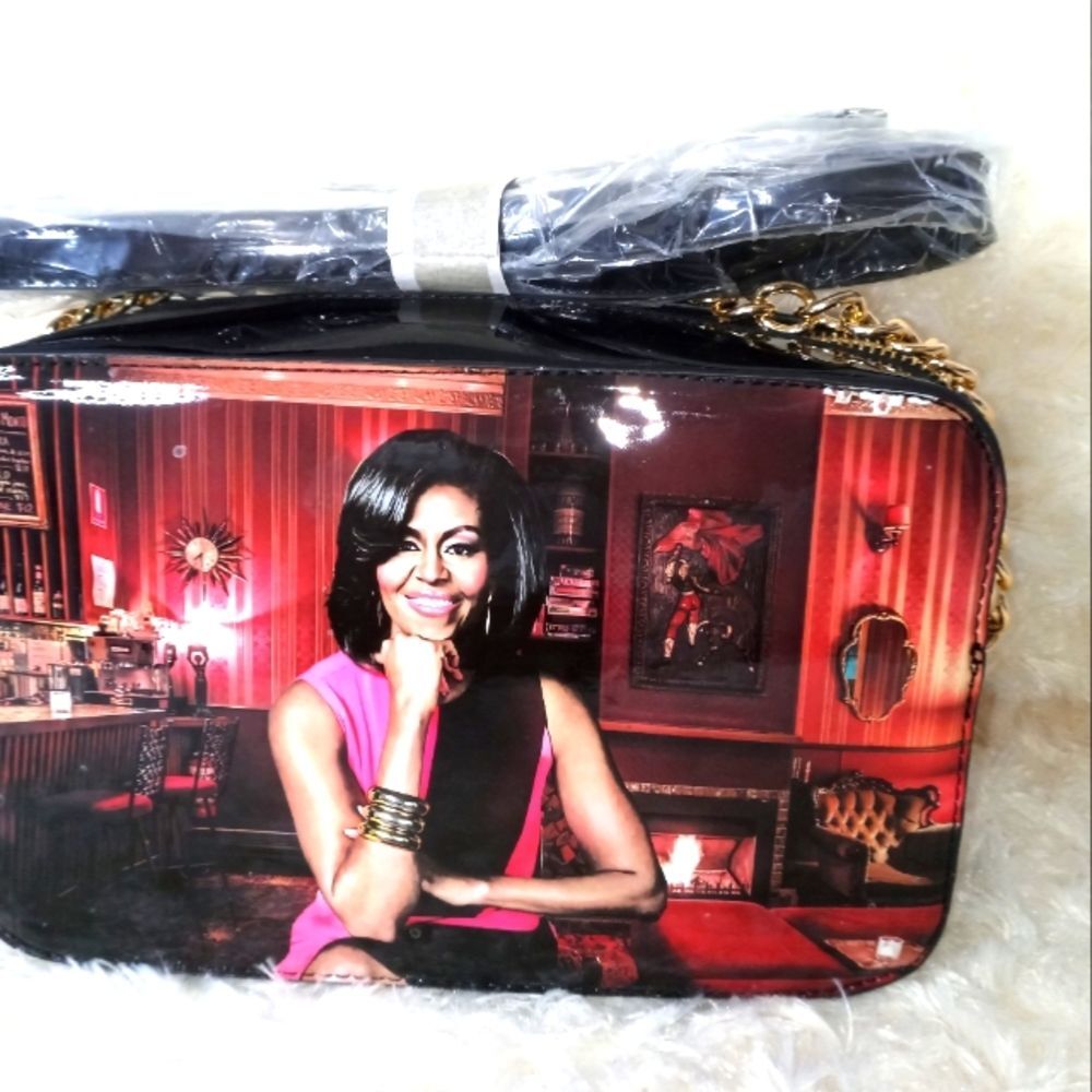 2 for $25 Michelle Obama Crossbody Purse with Gold Cahin Strap